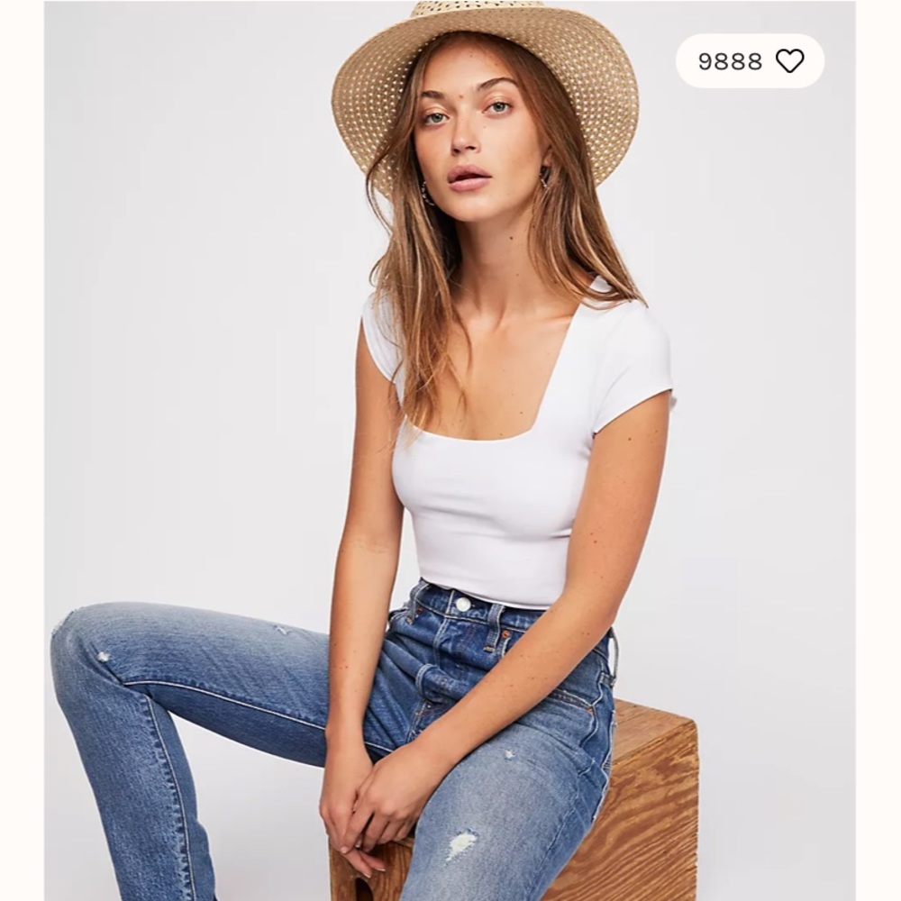 Free People Fair and Square Neck Duo Bodysuit